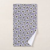 Fleurs sauvages vintage sur fond de lavande (Serviette à main)