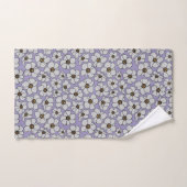 Fleurs sauvages vintage sur fond de lavande (Serviette à main)