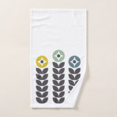 Fleurs scandinaves Abstraites et colorées (Serviette à main)