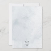 Fleurs séchées boho bleues Invitation de mariage b (Dos)