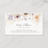 Fleurs séchées élégante carte de fidélité (Dos)