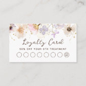 Fleurs séchées élégante carte de fidélité (Devant)