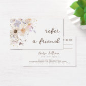 Fleurs séchées élégante carte de référence (Bureau)