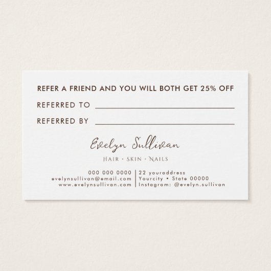 Fleurs séchées élégante carte de référence (Dos)