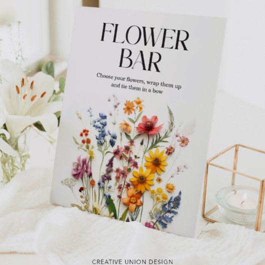 Fleurs Séchées Fleur Sauvage Panneau de Bar de Fle