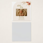 Fleurs séchées pastel crème Bonjour bébé (Devant & derrière)