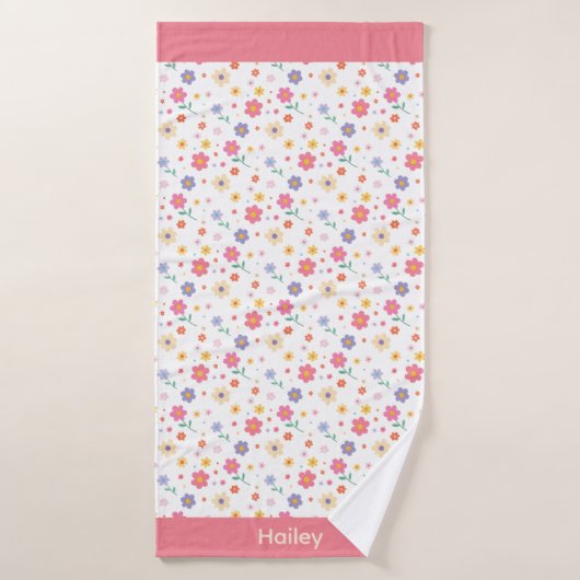 Fleurs simples (Serviette de bain)