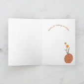 Fleurs simples dans Vase carte de voeux de fête de (Intérieur)