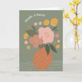 Fleurs simples dans Vase Merci Carte de voeux (Fleur jaune)