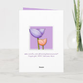 Fleurs simples violet orange 2 Carte d'anniversair (Dos)
