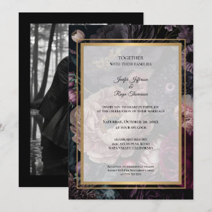 Fleurs sombres et lunaires Photo Invitation de mar