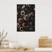 Fleurs sombres lunatiques avec impression d'yeux, (Cuisine)