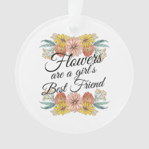 Fleurs sont une fille meilleur ami - Zinnia Art