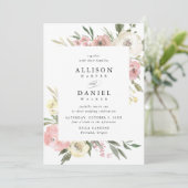 Fleurs Subtiles | Faire-Part de Mariage Cadre (Debout devant)