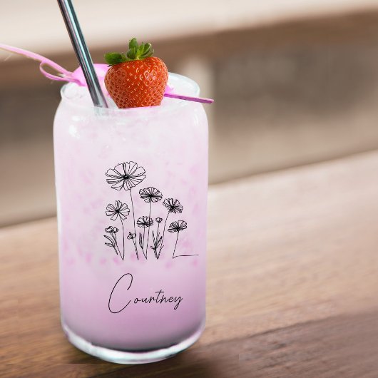 Fleurs sucrées avec nom personnalisé