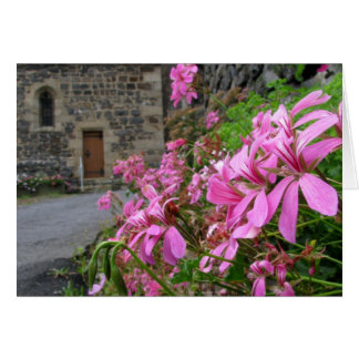 Fleurs sur la carte de manière