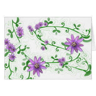 Fleurs sur la carte de vignes