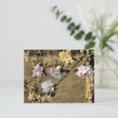 Fleurs sur la carte postale de fleur de sépia (Debout devant)