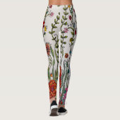 Fleurs sur Leggings blancs (Dos)