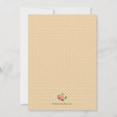 Fleurs sur Peach Unisex Invitations Baby showers (Dos)