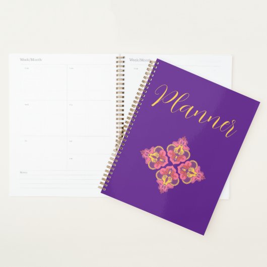Fleurs sur spirale violette (Devant avec enveloppe)