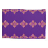 Fleurs sur taie d'oreiller violette (Dos-gauche)