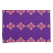 Fleurs sur taie d'oreiller violette (devant-Droit)