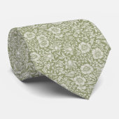Fleurs sur un Cravate gris vert (Roulé)