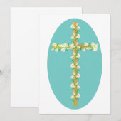 Fleurs sur une invitation de croix (Devant / Derrière)