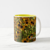 Fleurs Suzanne aux yeux noirs personnalisées Mugs  (Devant droit)