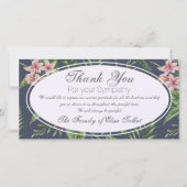 Fleurs Sympathie Merci Carte photo (Devant)