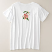 FLEURS T-shirt DE TAILLE DE COTON PLUS (Design dos)
