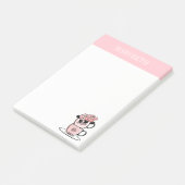 Fleurs Tea Teacup Personnalisées Post-It Notes (Incliné)