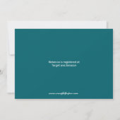 Fleurs Teal - Invitation Baby Shower (Dos)