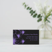 Fleurs tourbillonnantes pourpres sur le carte de (Debout devant)