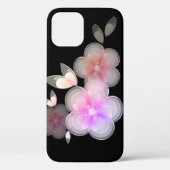 Fleurs translucides sur coque iphone Coque-mat noi (Verso)