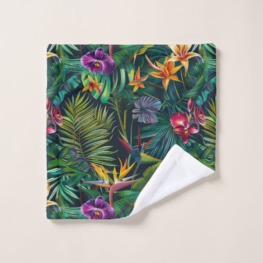 Fleurs tropicales (Gant de toilette)
