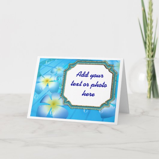 Fleurs tropicales Anniversaire, Invitations Bat mi (Devant)