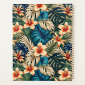 Fleurs tropicales au feuillage bleu et vert (Dos)