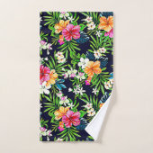 Fleurs tropicales audacieuses et lumineuses de (Serviette à main)