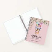 Fleurs tropicales Baby shower papillon Livre d'or (Intérieur)