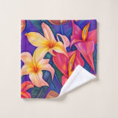 Fleurs tropicales Cinq (Gant de toilette)