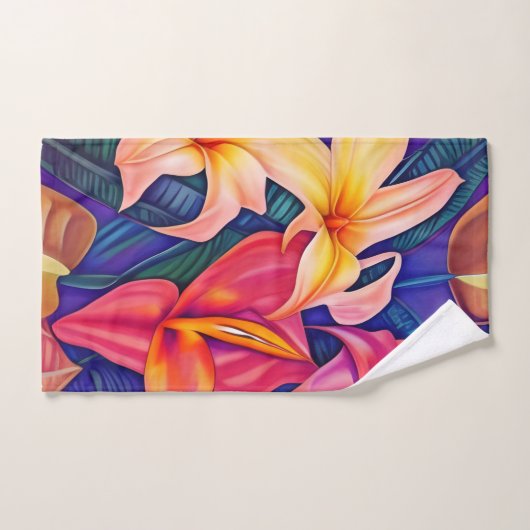 Fleurs tropicales Cinq (Serviette à main)
