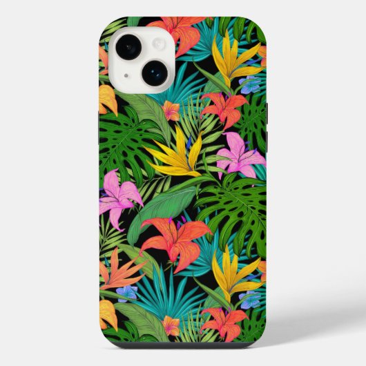 Fleurs tropicales colorées (Verso)