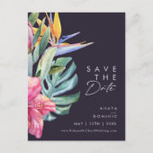 Fleurs Tropicales Colorées | Faire-Part de Mariage (Devant)