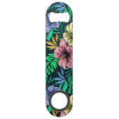 Fleurs tropicales colorées Moderne Personnalisée (Dos)