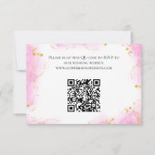 Fleurs tropicales colorées QR Code Mariage RSVP (Dos)