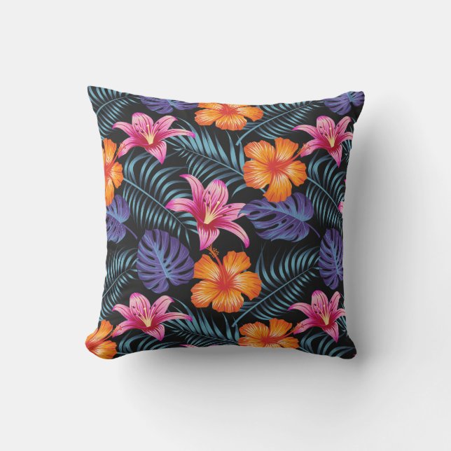 Fleurs tropicales Coussin extérieur (Recto)