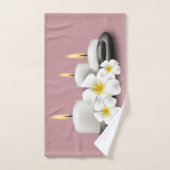 Fleurs tropicales et bougies Décor Serviettes de b (Serviette à main)