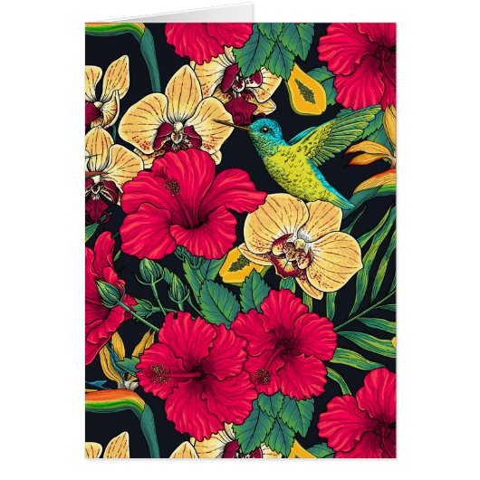 Fleurs tropicales et colibri - Botanica d'été (Devant)